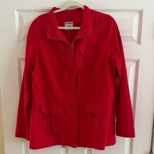 Old Navy Women's Red Utility Jacket